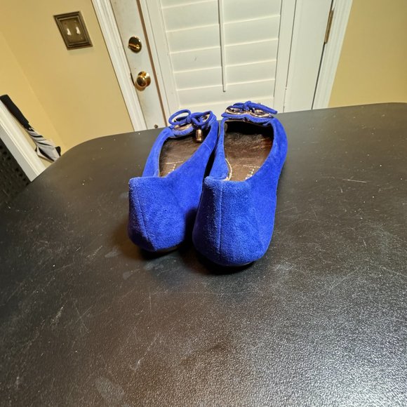 Jeffrey Campbell royal blue suede size 8  flats loafers - Picture 8 of 15